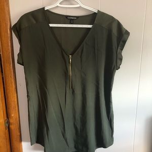 Olive green Express blouse size medium